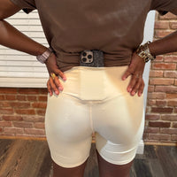 Boxy Tee + Biker Short (MOCHA/CREAM)