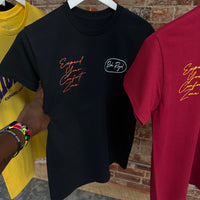 Script Oval Tee (BLACK/ORANGE/WHITE)