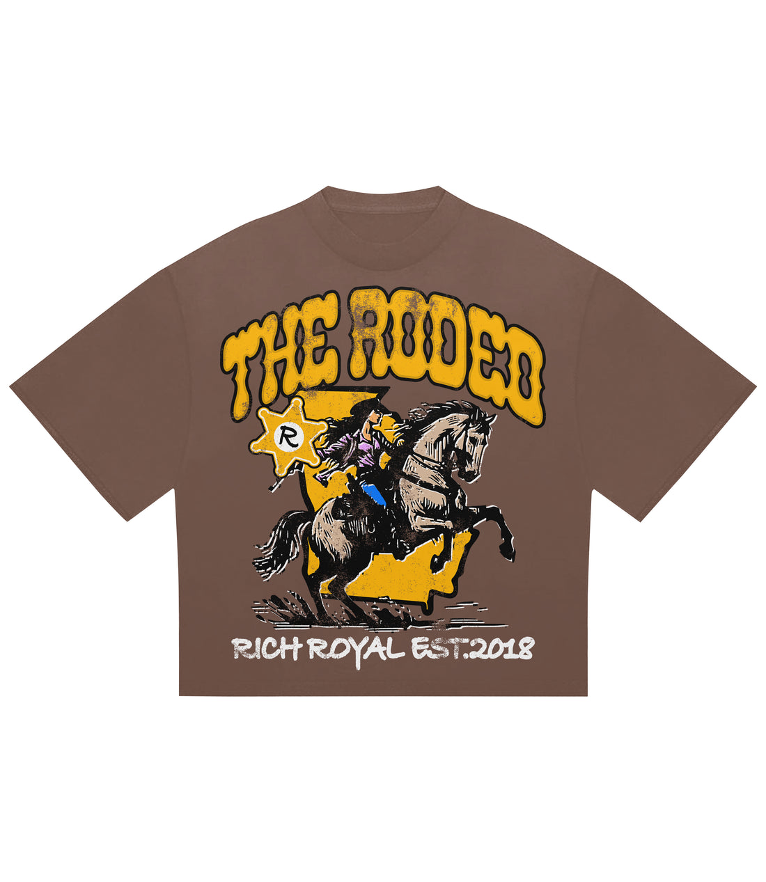 OVERSIZED: Rodeo Trail Ride Tee (MOCHA)