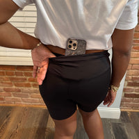 Boxy Tee + Biker Short (WHITE/BLACK)