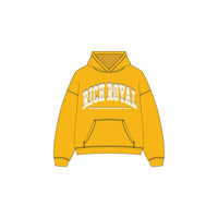 Varsity Slogan Hoodie (HONEY/CREAM)