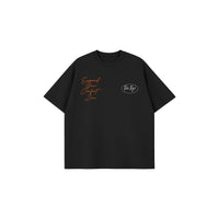 Script Oval Tee (BLACK/ORANGE/WHITE)