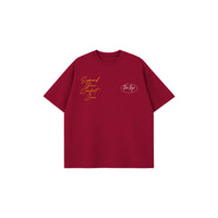 Script Oval Tee (CRIMSON/GOLD/WHITE)