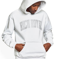 Varsity Rhinestone Hoodie (WHITE)
