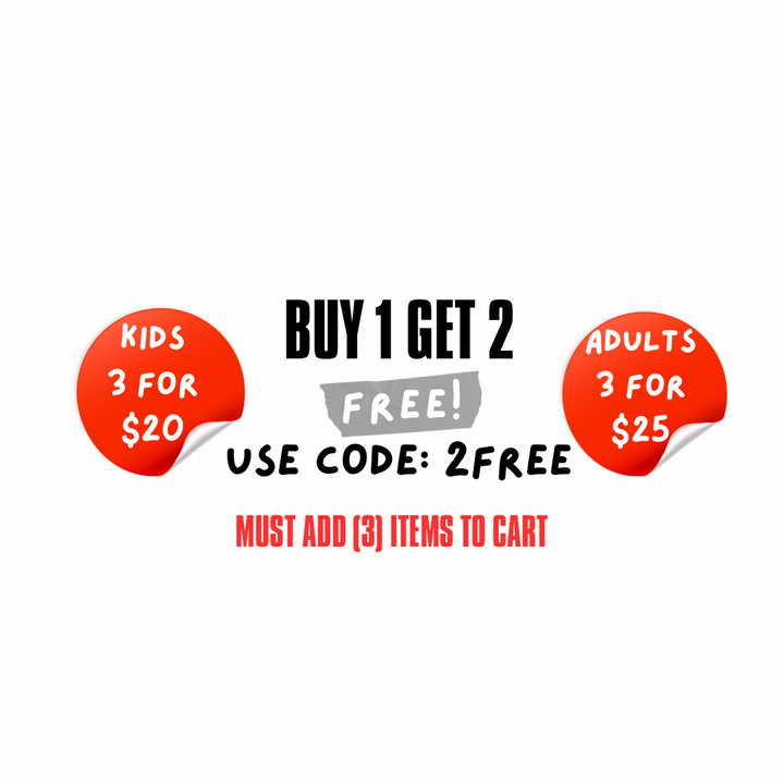 BUY 1 GET 2 FREE: CODE “2FREE”