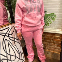 Rhinestone Flare Sets (BLACK/PINK)