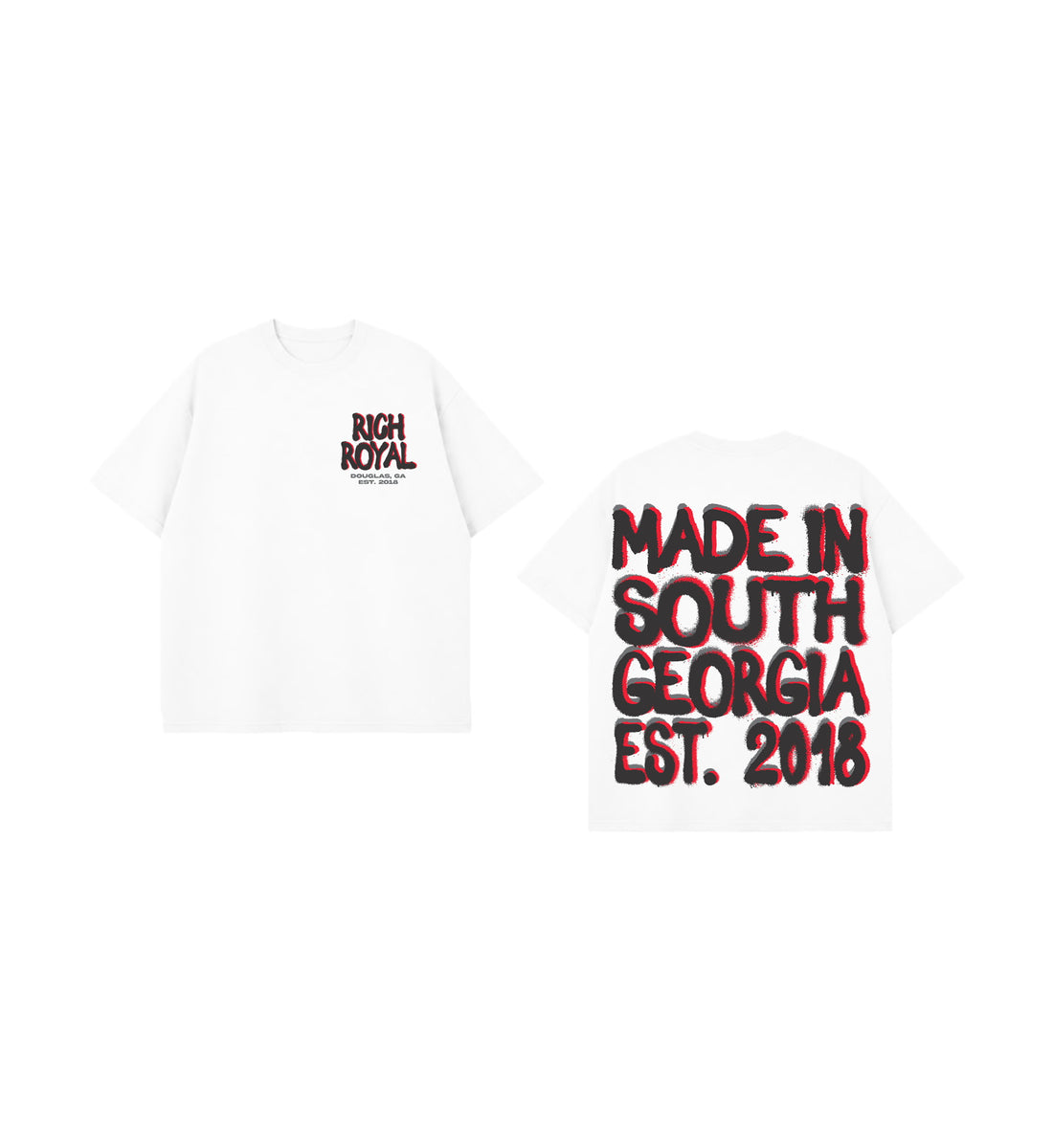 Spray Paint Tee (WHITE/RED/BLACK/GREY)