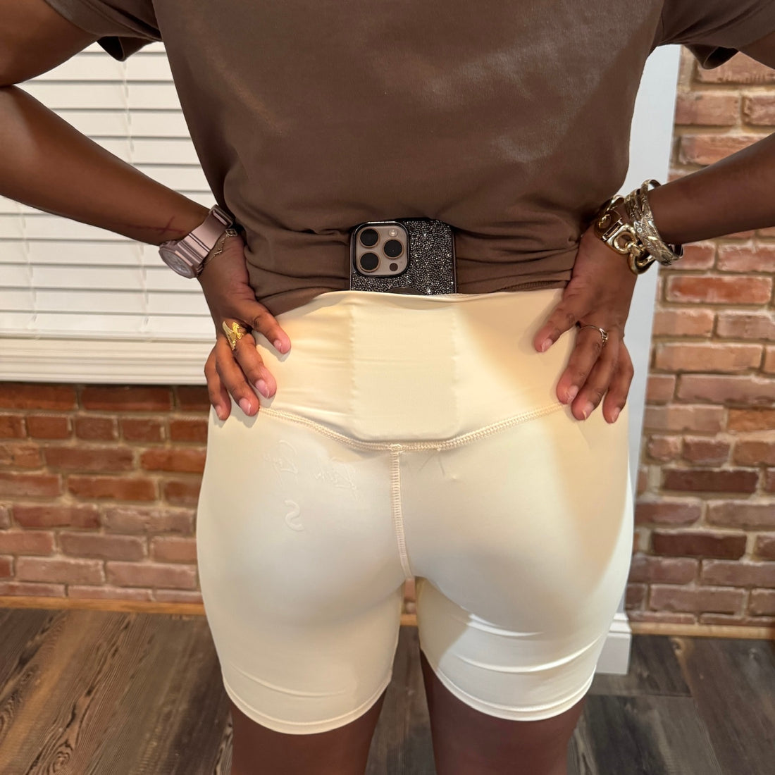 Boxy Tee + Biker Short (MOCHA/CREAM)