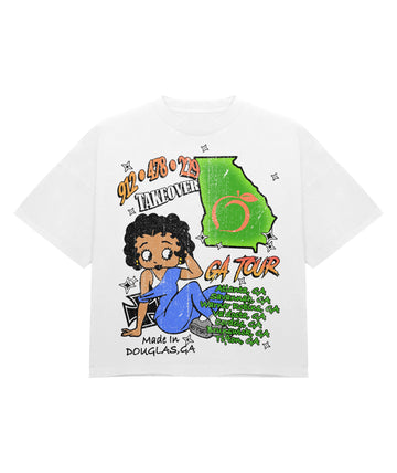 OVERSIZED: Georgia Peach Tee (WHITE)