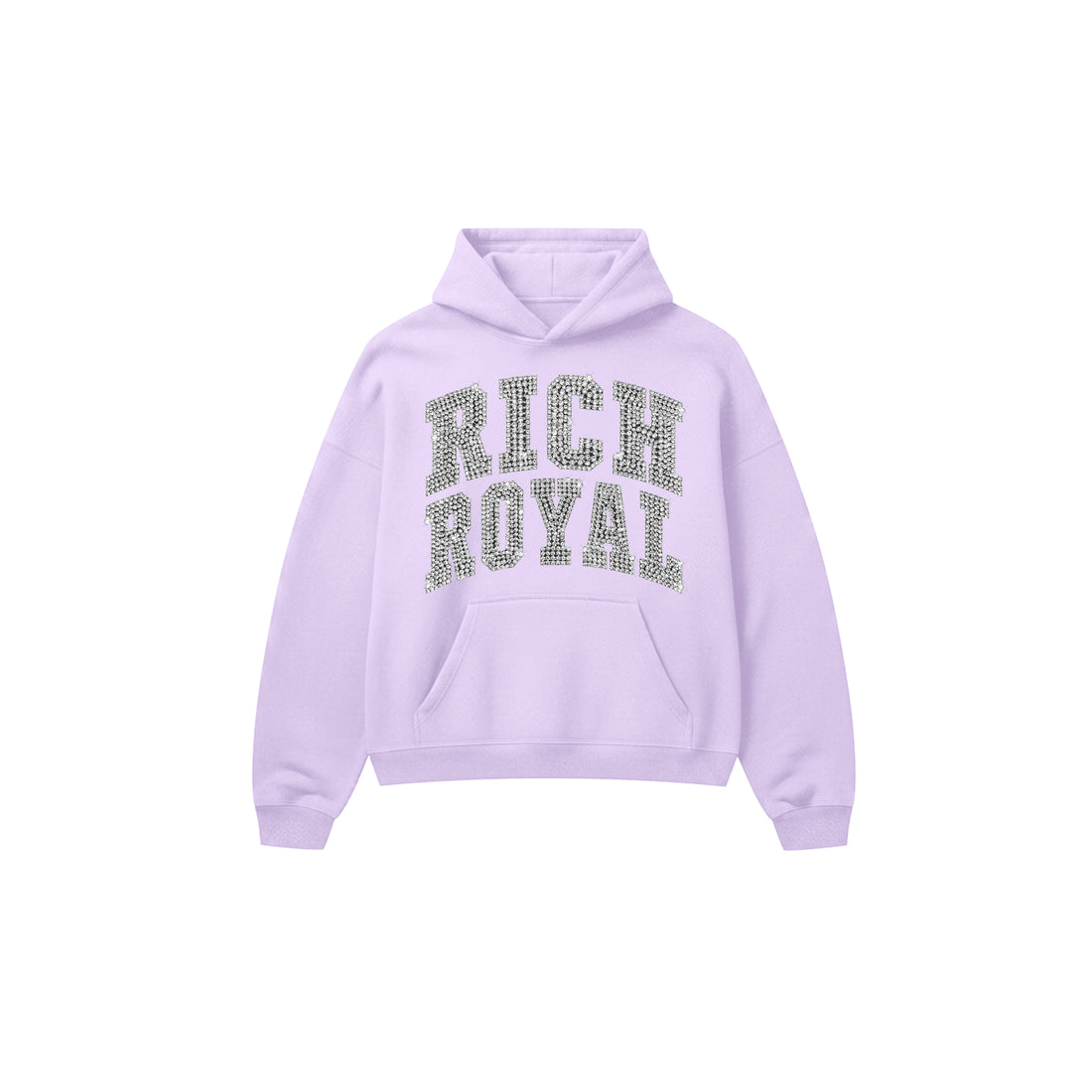 Jumbo Varsity Rhinestone Hoodie (LAVENDER)
