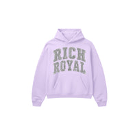 Jumbo Varsity Rhinestone Hoodie (LAVENDER)