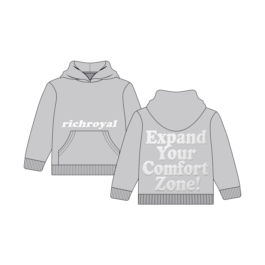 KIDS: Cooper Hoodie (GREY/WHITE-PUFF)