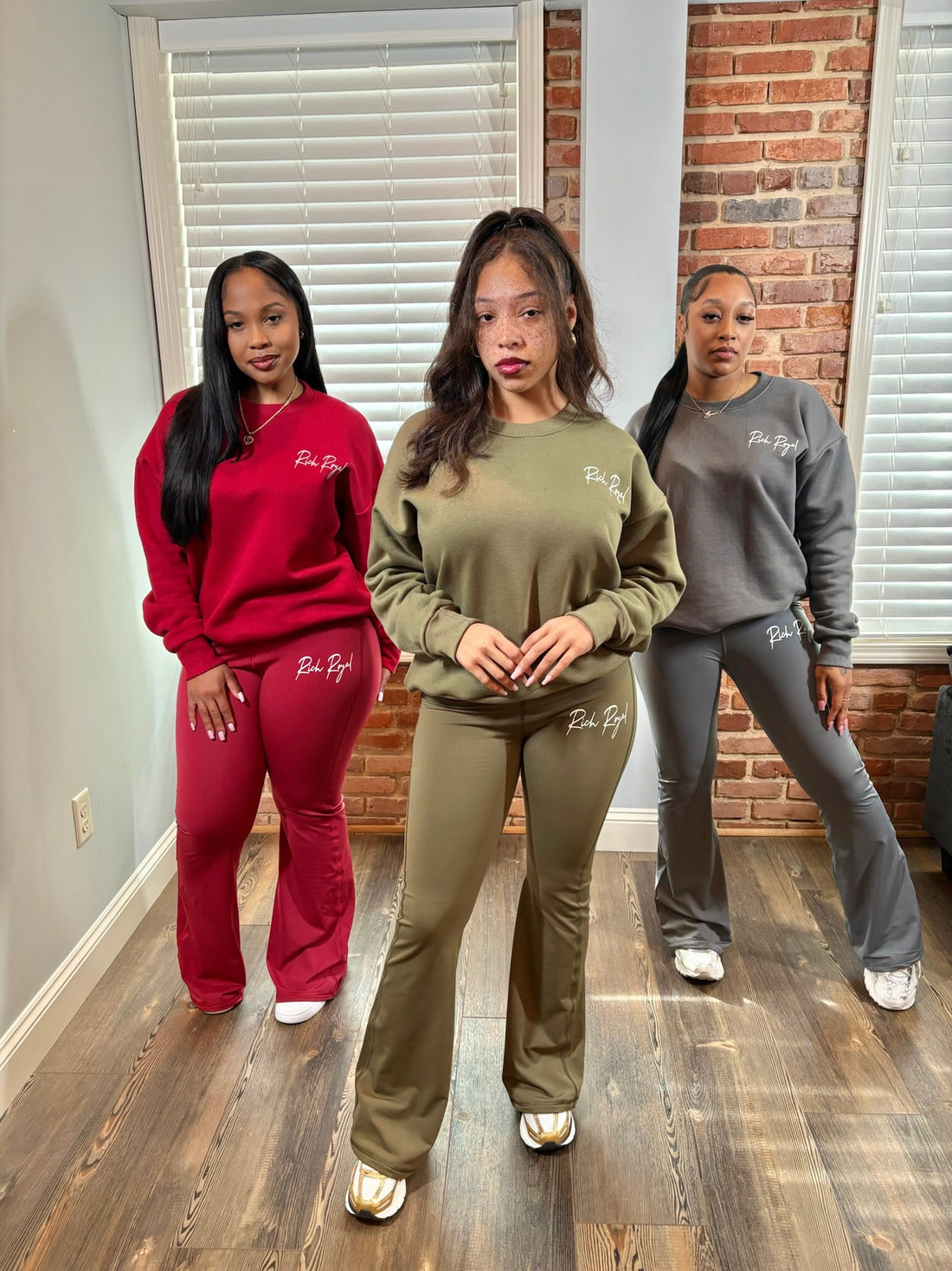 Oversized Crewneck + Flare Leggings (GREY)