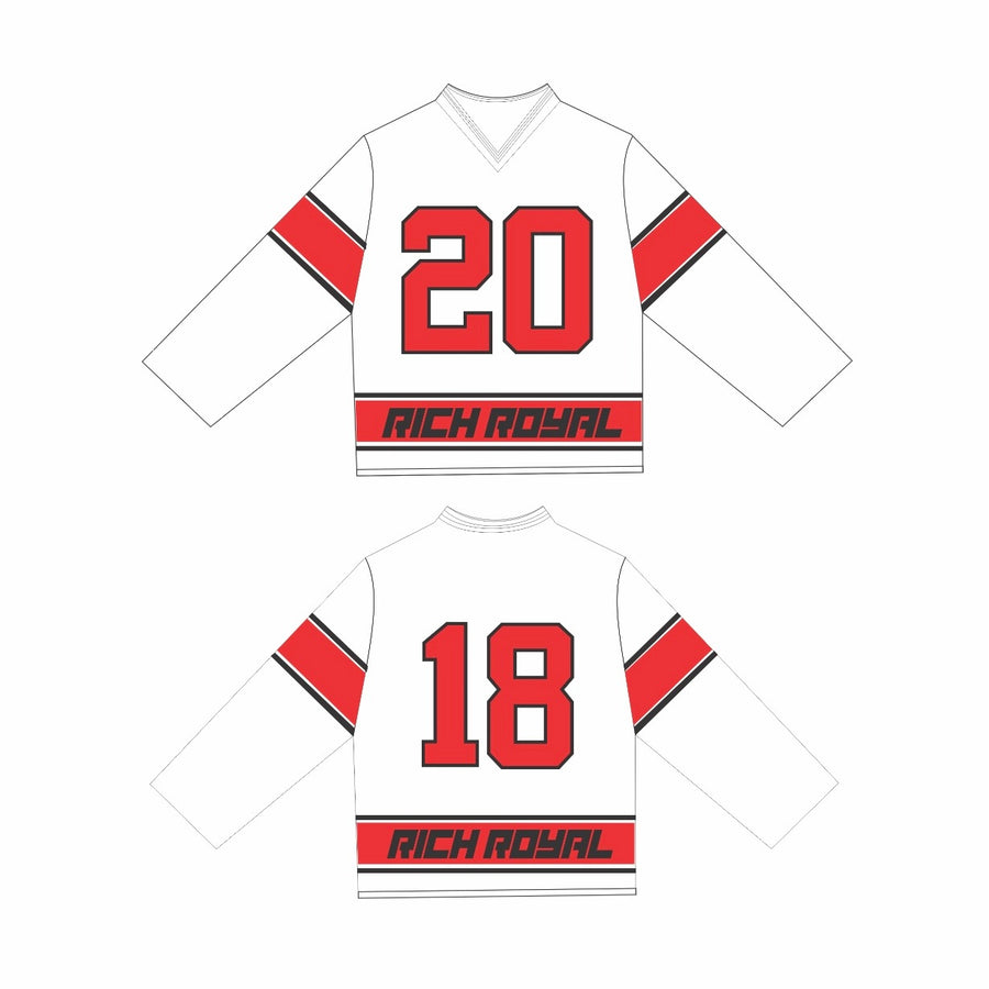 [OVERSIZED] 2018 L/S Jersey (WHITE/RED/BLACK)
