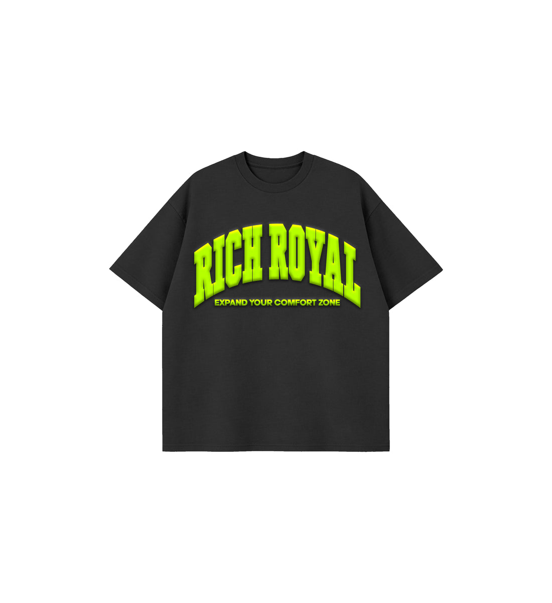 Varsity Slogan Tee (BROWN/NEON)