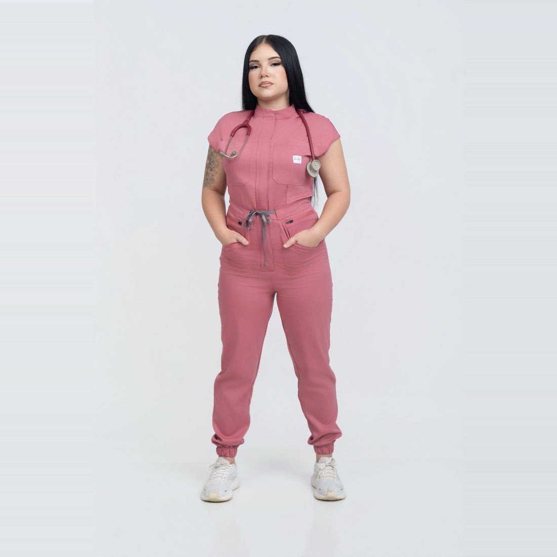 WOMEN: Scrub Jumpsuit (ROSE PINK)