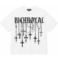 OVERSIZED: Rosary Rhinestone Tee (WHITE)
