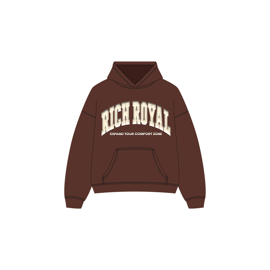 Varsity Slogan Hoodie (CHOCOLATE/CREAM)