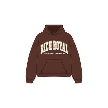 Varsity Slogan Hoodie (CHOCOLATE/CREAM)