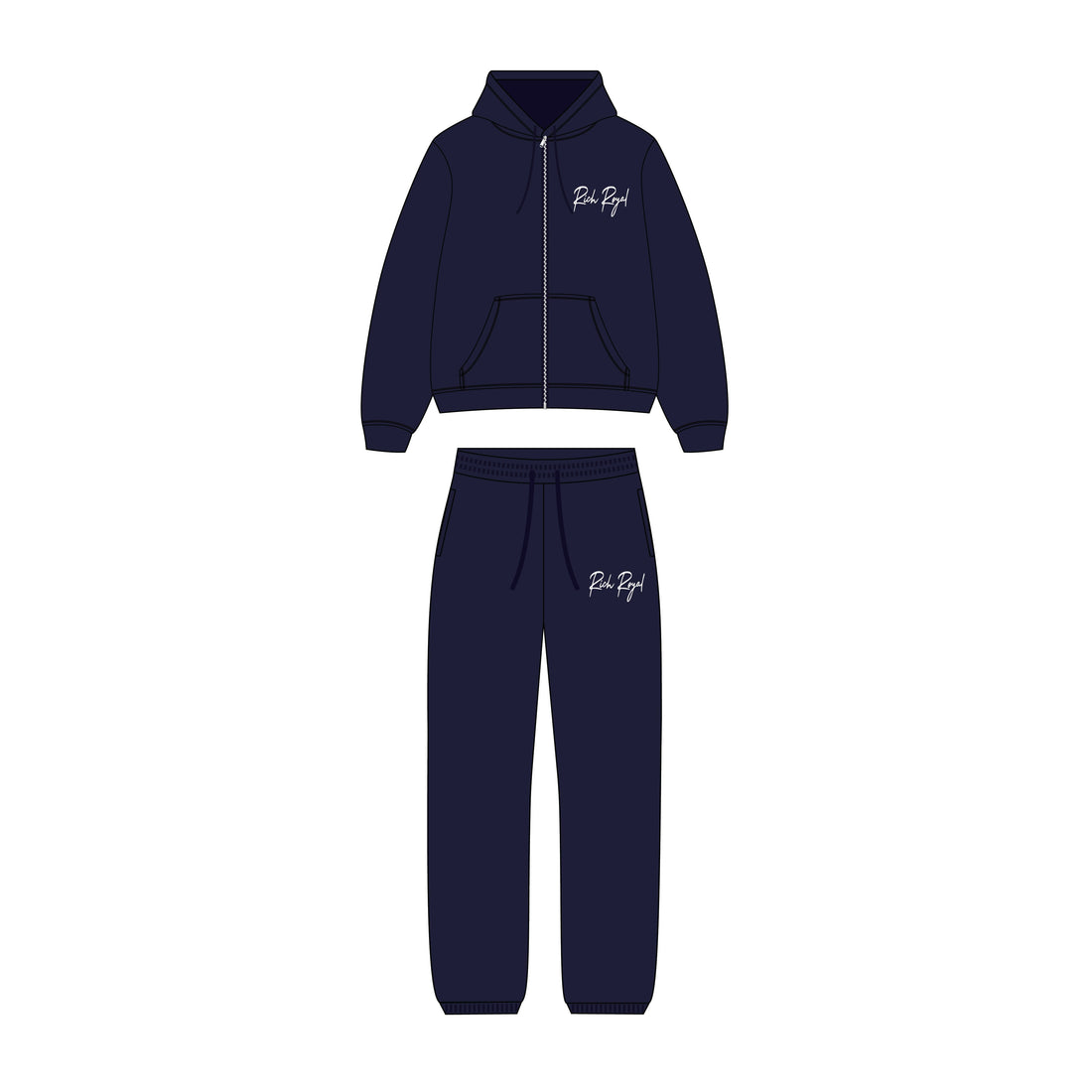 Classic Full-Zip Set (NAVY/WHITE)