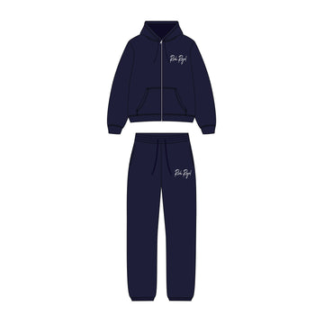 Classic Full-Zip Set (NAVY/WHITE)