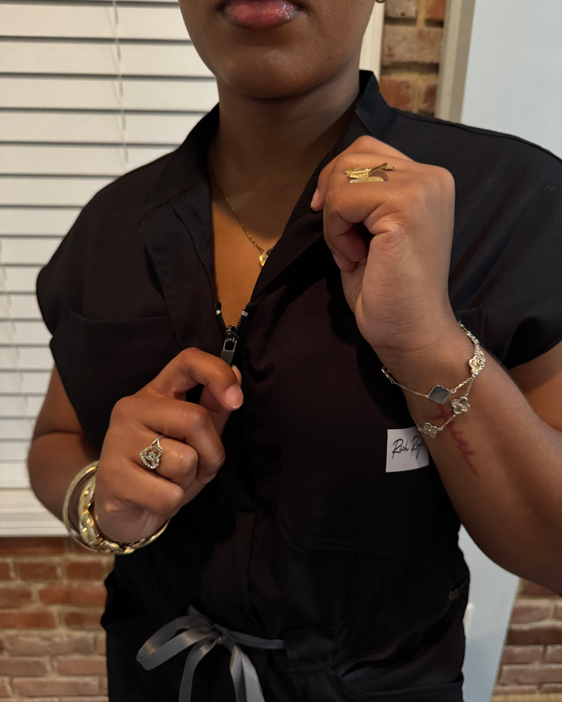 WOMEN: Scrub Jumpsuit (BLACK)