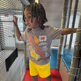 KIDS: Legacy Tee + Short Set (GREY/YELLOW)