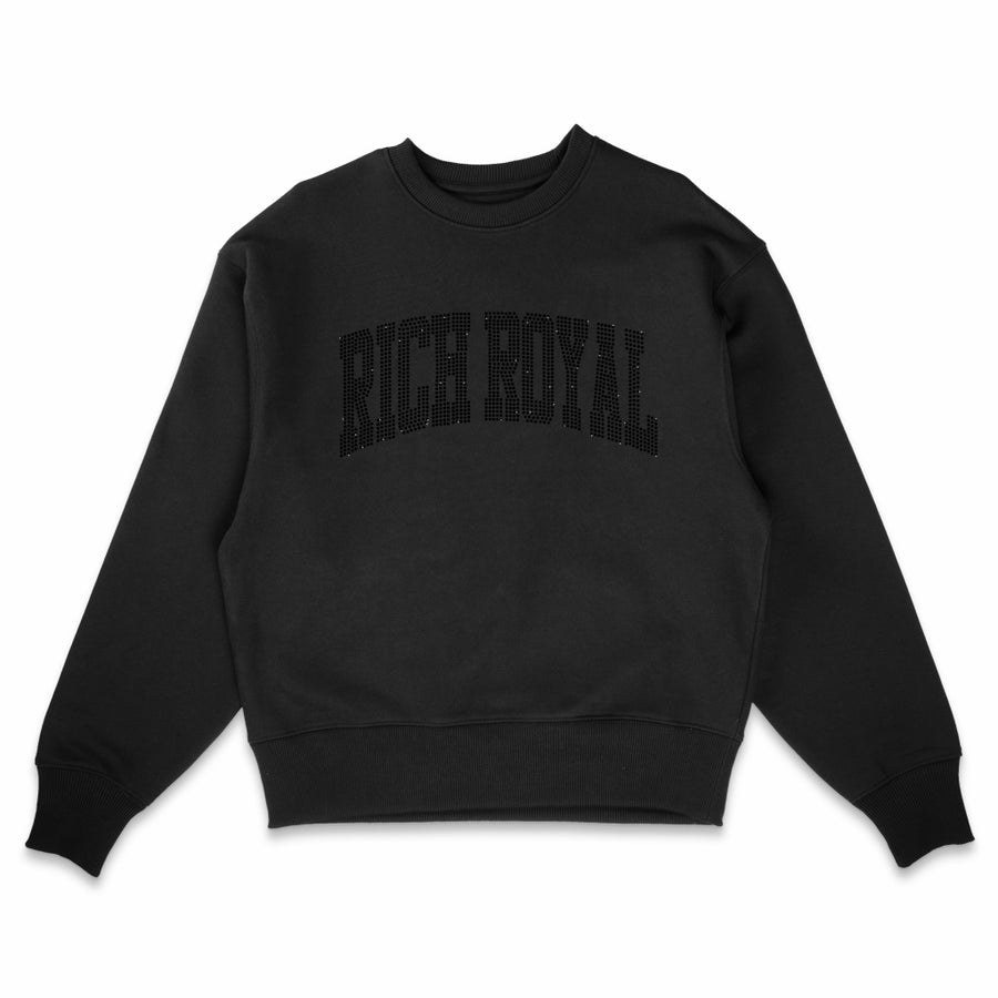 Rhinestone Crewneck (BLACK/BLACK)
