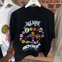 OVERSIZED: Peace Pins Tee (BLACK)