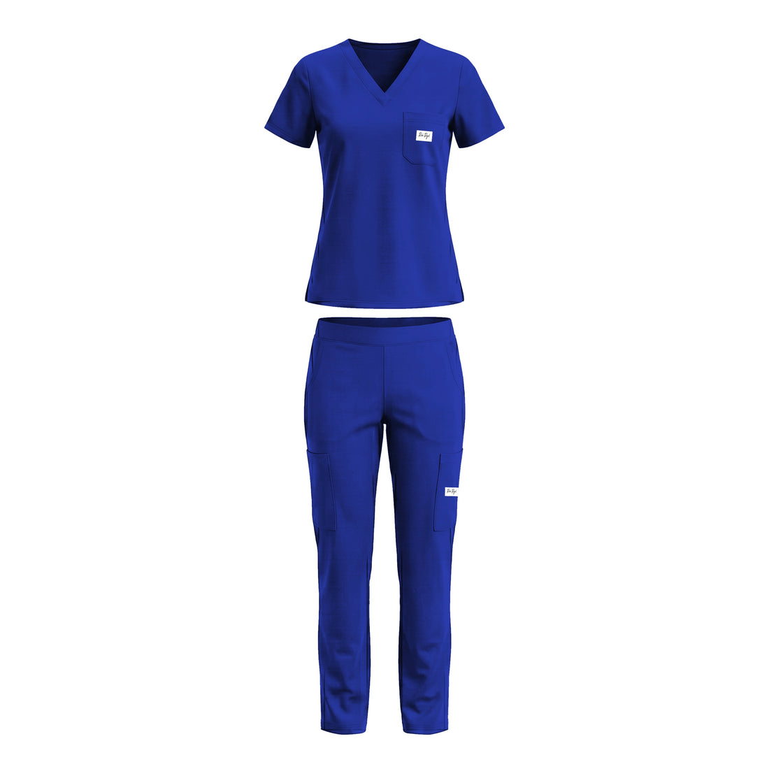 UNISEX: Scrub V-Neck + Straight-Leg Set (ROYAL BLUE)