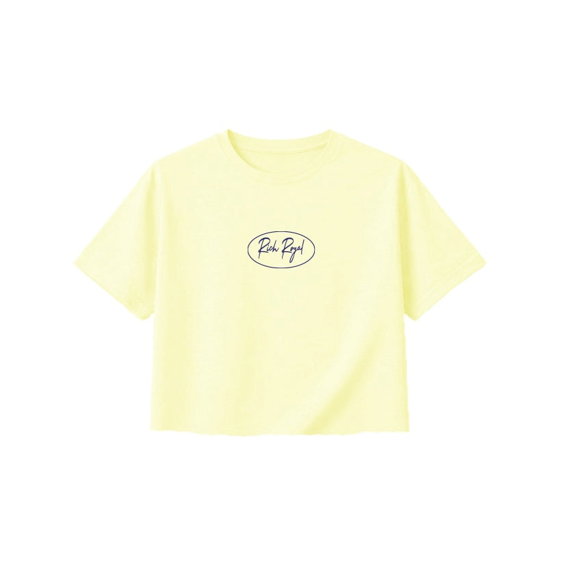 *CROP TOP* Oval Tee (CREAM/NAVY)