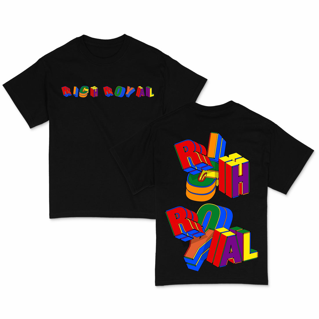 Colorful Cube Tee (BLACK)