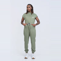 WOMEN: Scrub Jumpsuit (PISTACHIO GREEN)