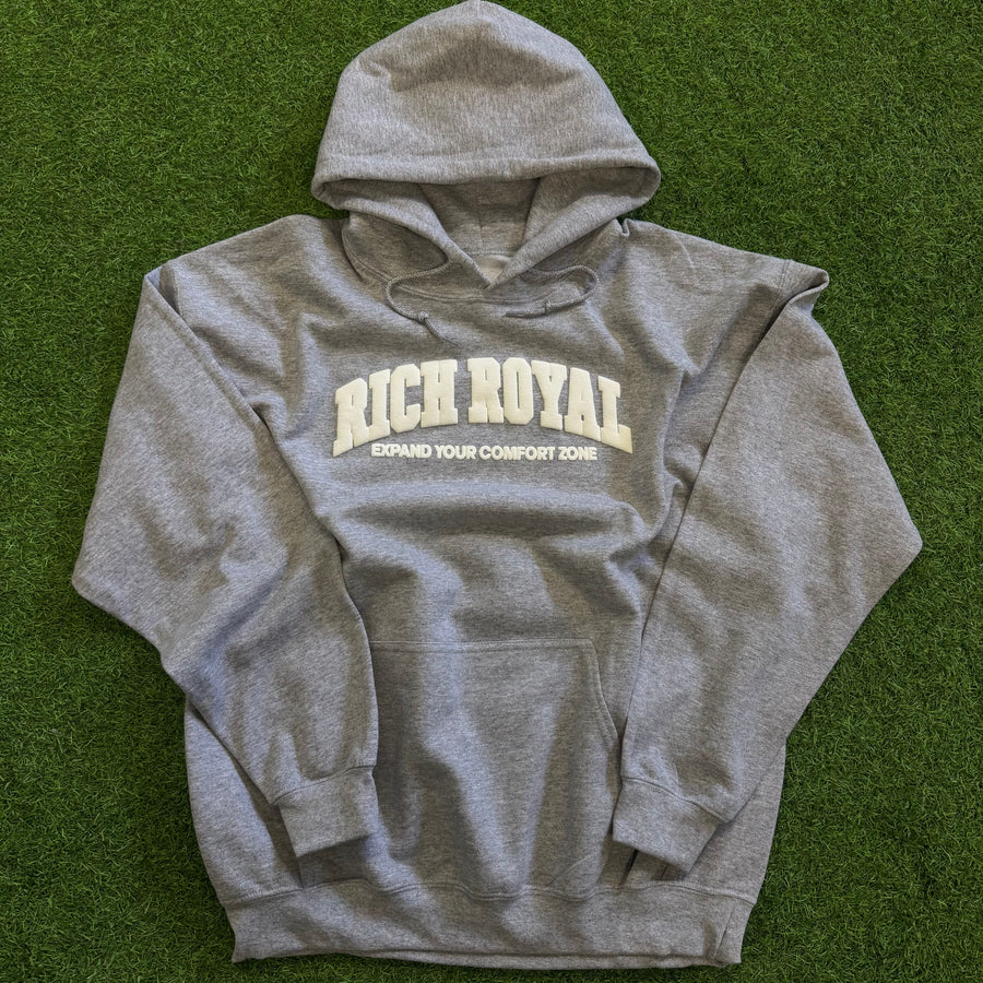 Varsity Slogan Hoodie (GREY)