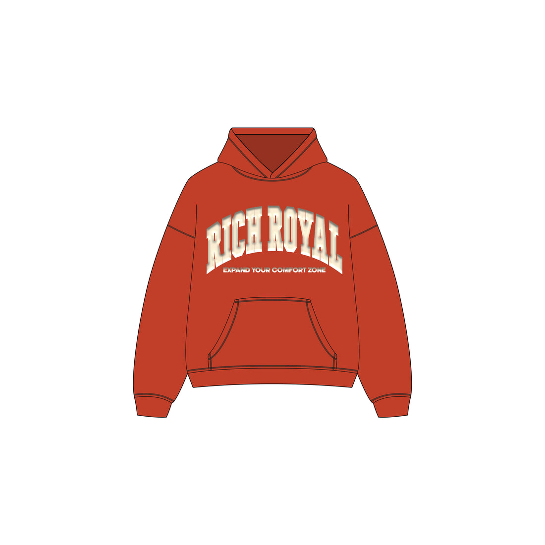 Varsity Slogan Hoodie (GINGER/CREAM)