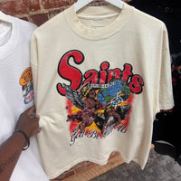 OVERSIZED: God Be With Us Tee (CREAM)