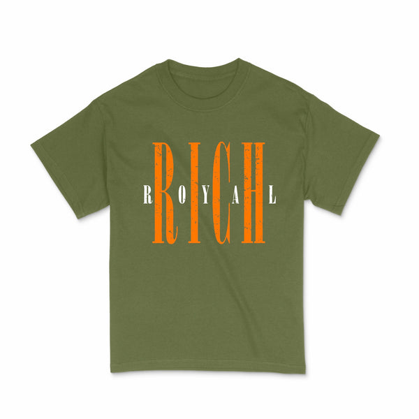 Nirvana 'Vintage' Tee (ARMY/ORANGE/WHITE)