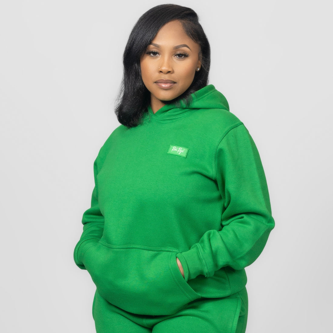 Premium “Rubber-Patch” Hoodie (KELLY GREEN)