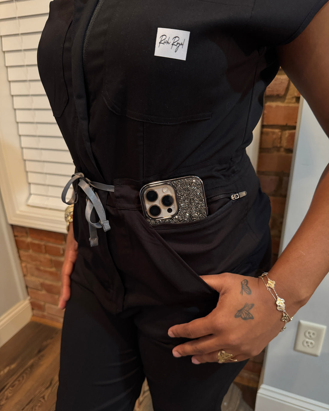 WOMEN: Scrub Jumpsuit (BLACK)