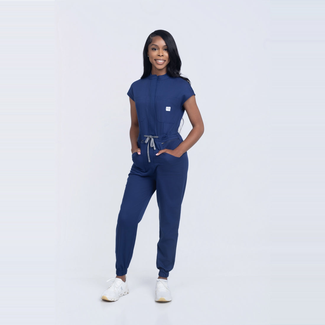 WOMEN: Scrub Jumpsuit (NAVY)