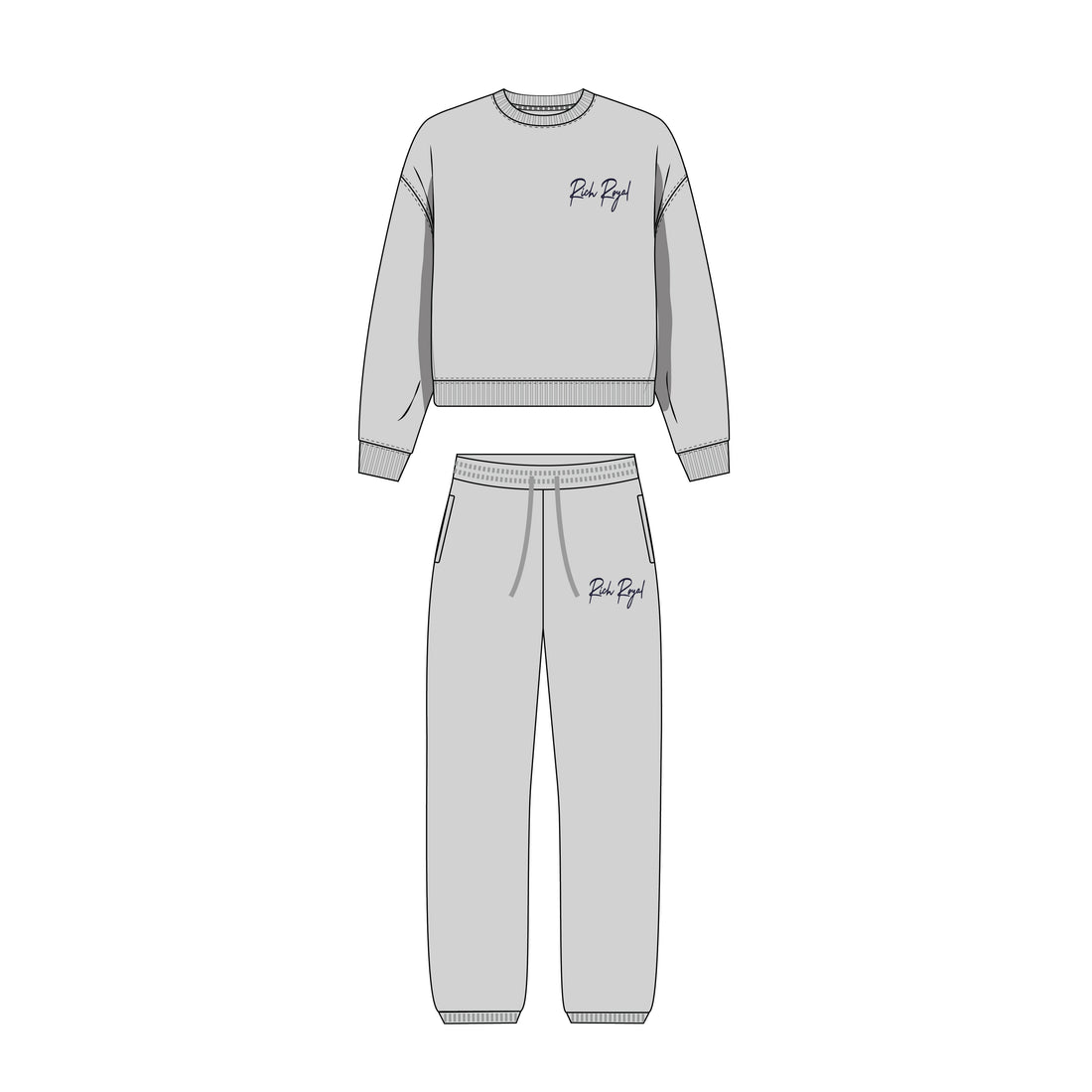 Classic Sweatsuit (GREY/NAVY)