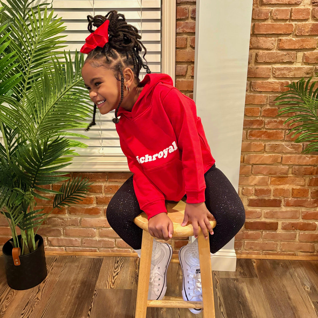 KIDS: Cooper Hoodie (RED/WHITE-PUFF)