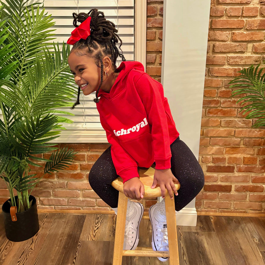 KIDS: Cooper Hoodie (RED/WHITE-PUFF)