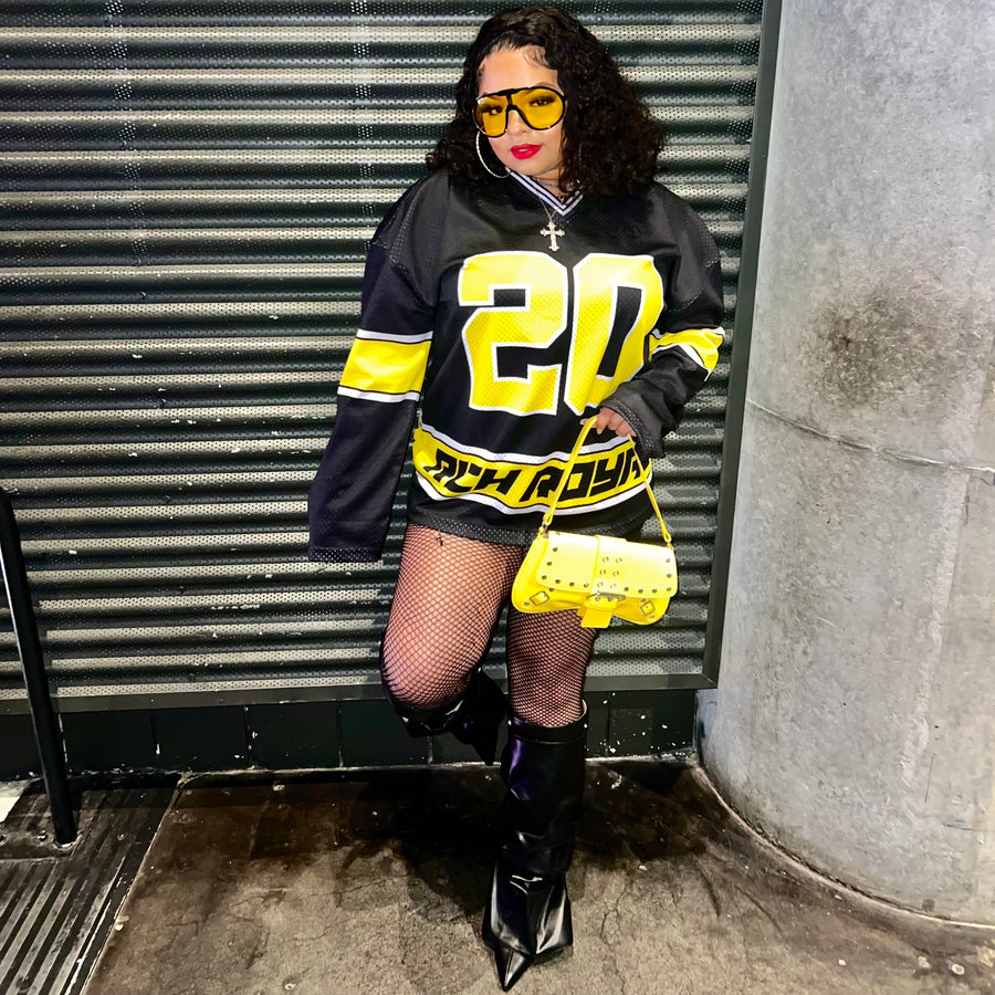[OVERSIZED] 2018 L/S Jersey (BLACK/YELLOW/WHITE)