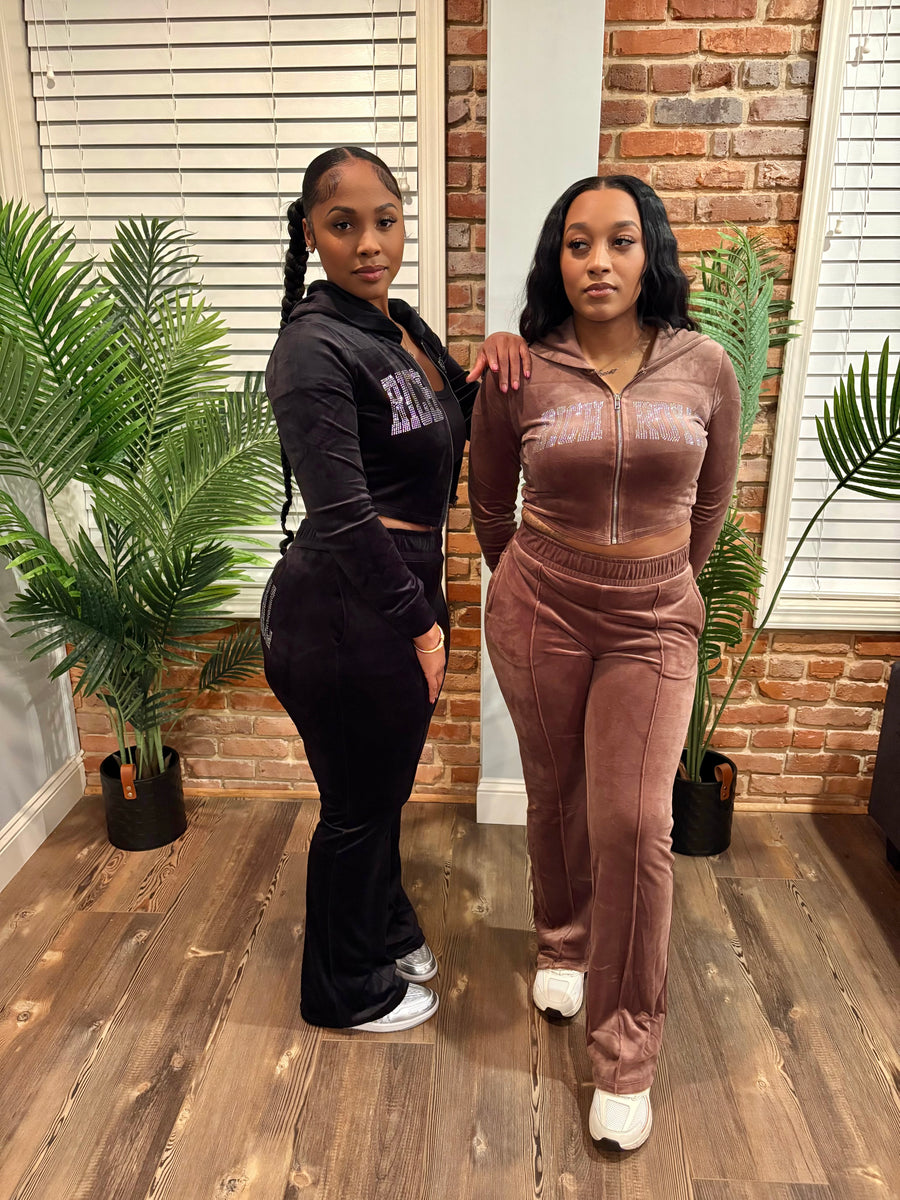 Velour Tracksuit (BLACK ICE)