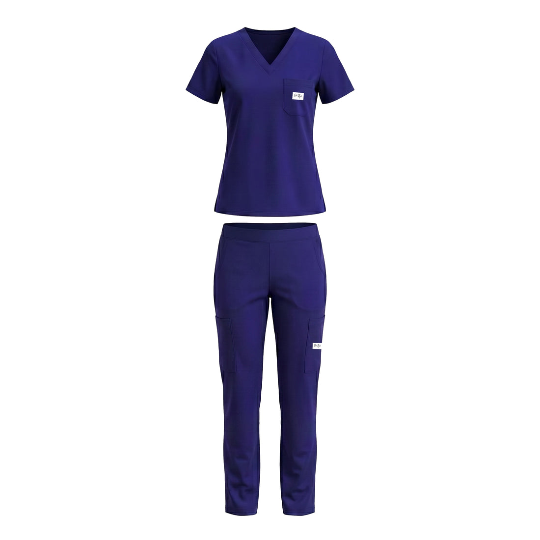 UNISEX: Scrub V-Neck + Straight-Leg Set (NAVY)