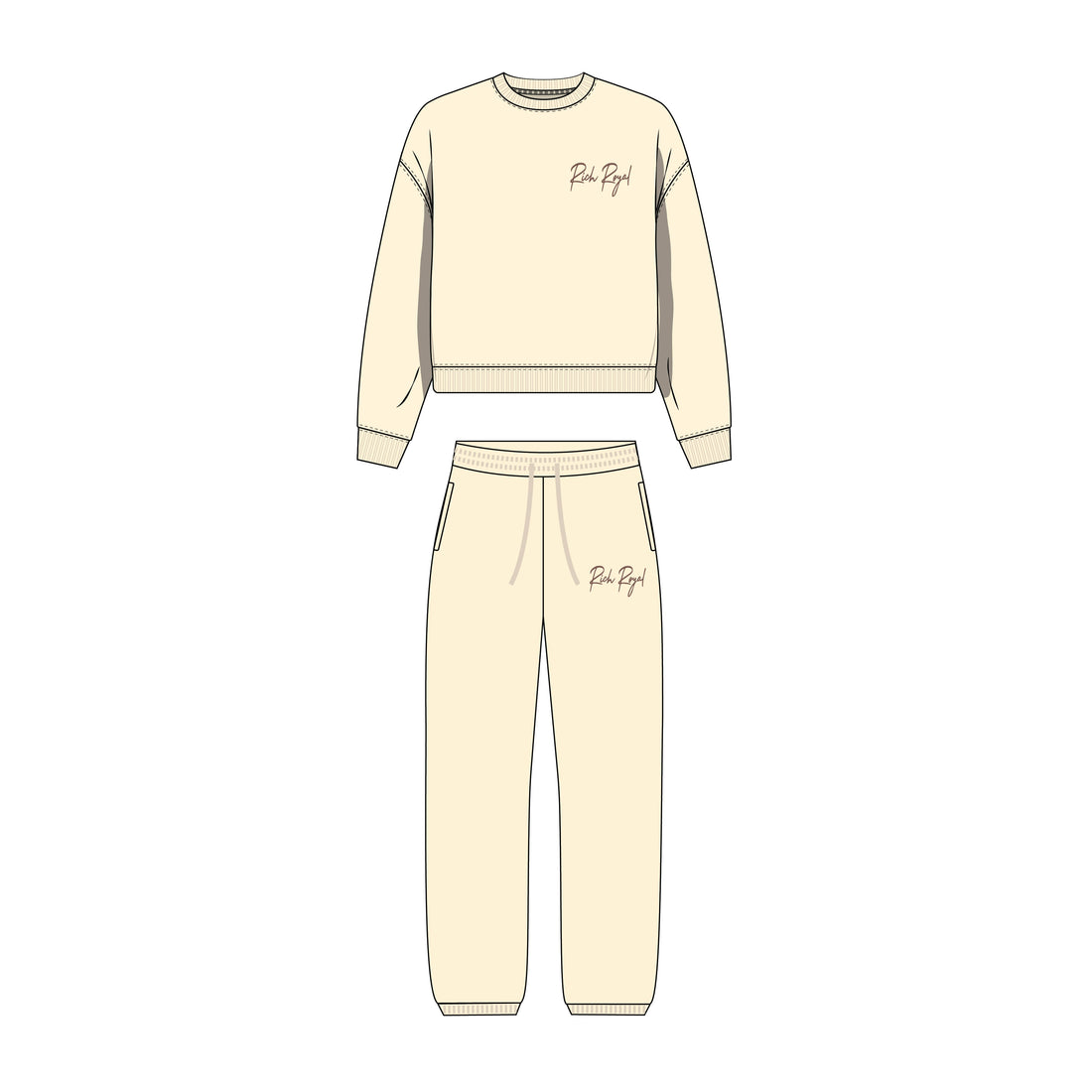 Classic Sweatsuit (CREAM/BROWN)
