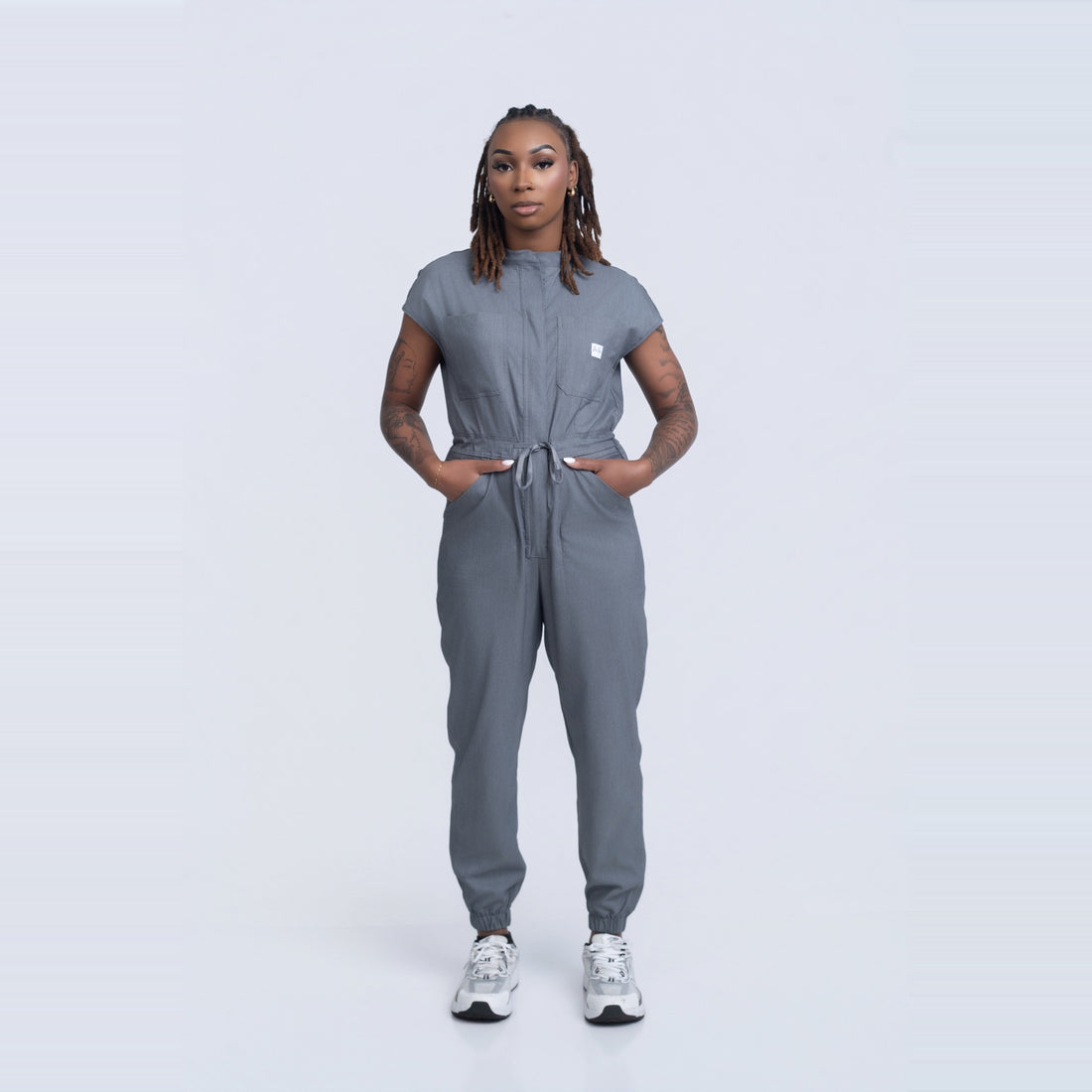 WOMEN: Scrub Jumpsuit (GREY)