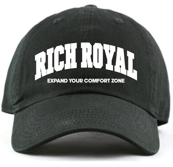 Varsity Slogan 'Strapback' Hat (BLACK)