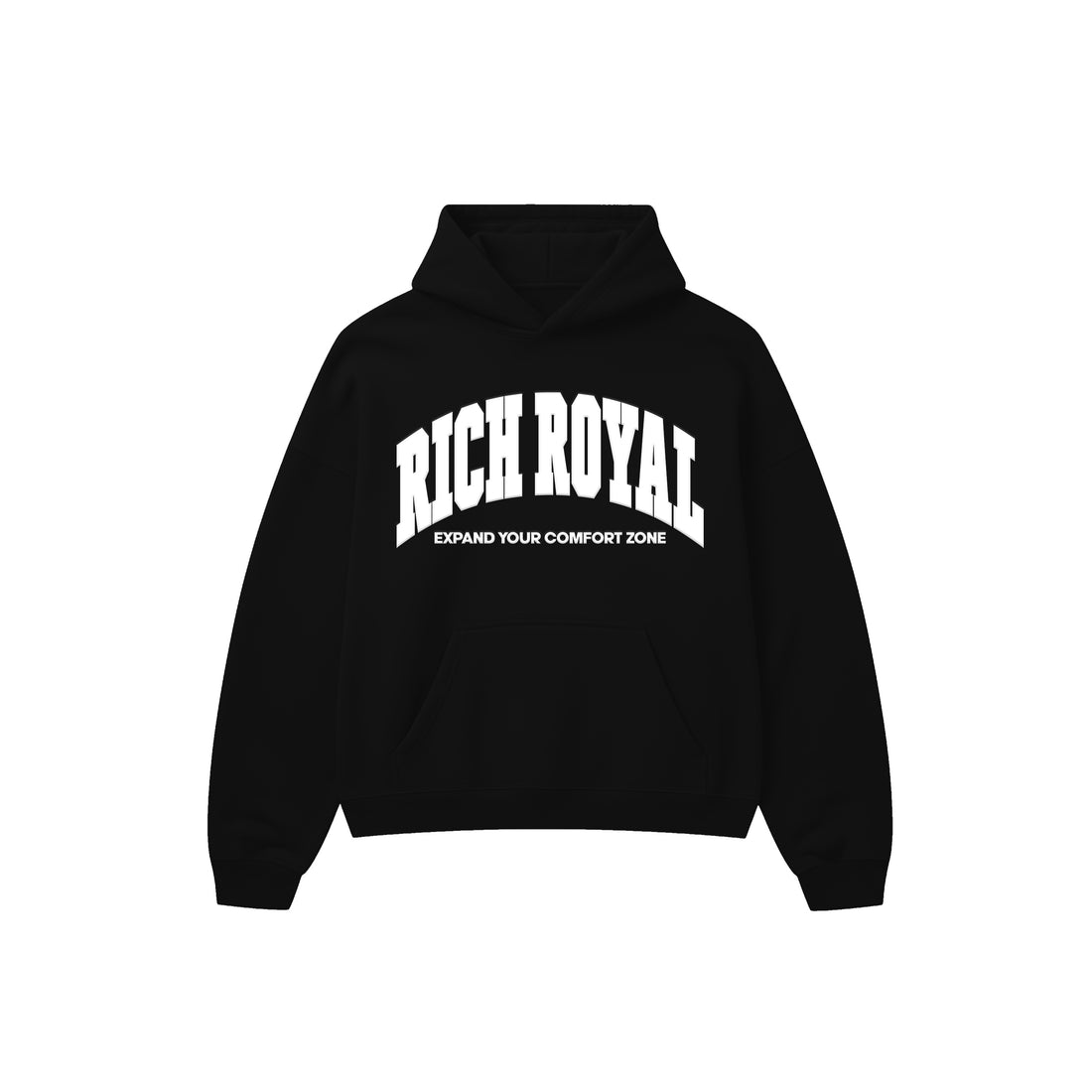 Varsity Slogan Hoodie (BLACK/WHITE)